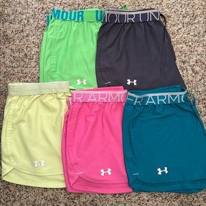 5 pairs Under Armour Play Up Shorts